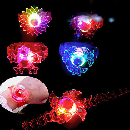 5 Pieces Creative Rotating LED Children's Luminous Plastic Toy