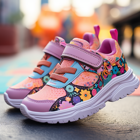 Sporty Floral Touch Girl's Shoes