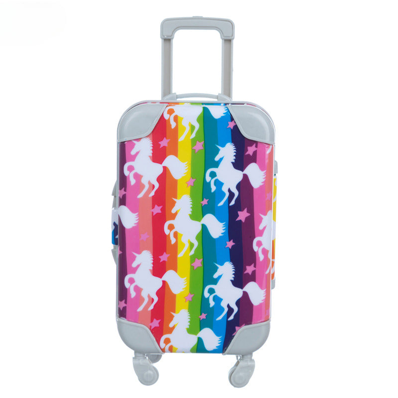 Wholesale of 10pcs Plastic Children's Trolley Cases, Colorful Doll Suitcases