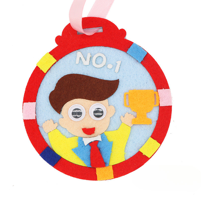 Wholesale Father's Day DIY Medal Cloth Toys