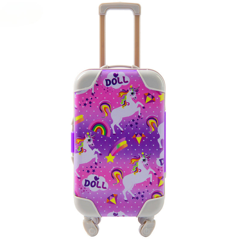 Wholesale of 10pcs Plastic Children's Trolley Cases, Colorful Doll Suitcases