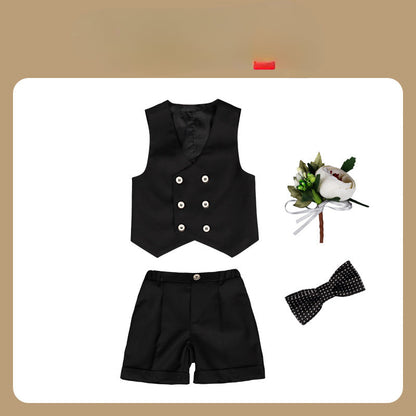 Wholesale of Boys' Polyester Short Sleeved Vest Suit Sets