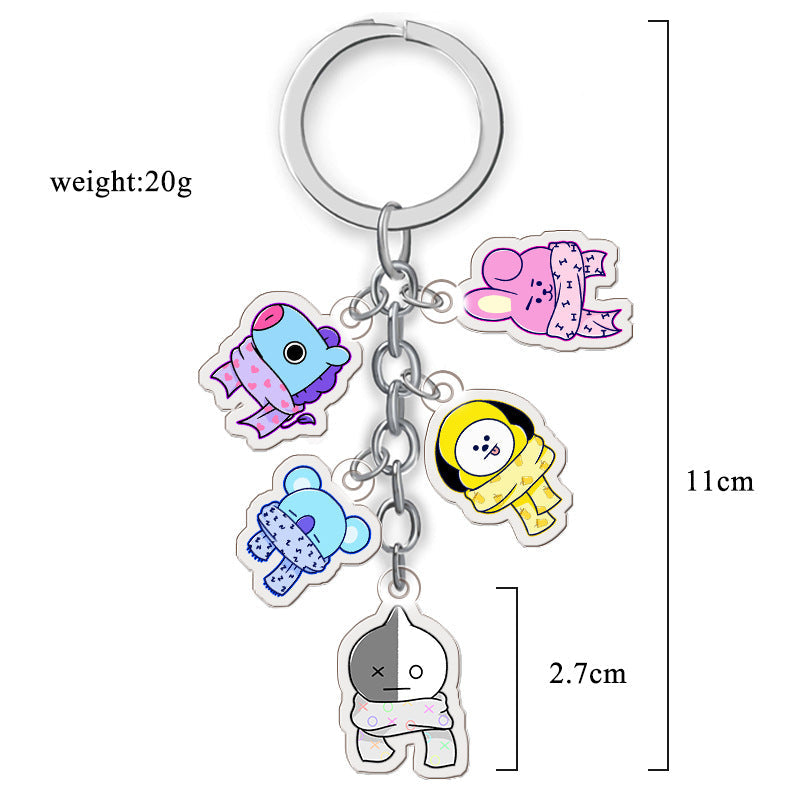 Animation Peripherals Cartoon Cute Acrylic Keychain