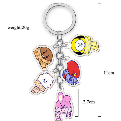 Animation Peripherals Cartoon Cute Acrylic Keychain