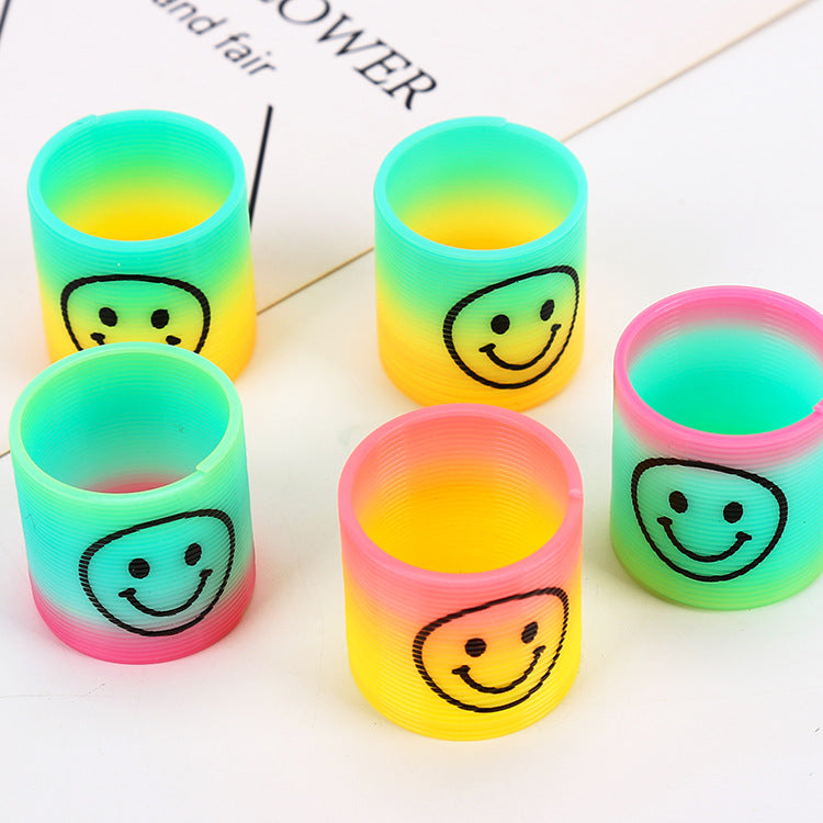 3 Pieces Smile Rainbow Spring Coil Plastic TOY