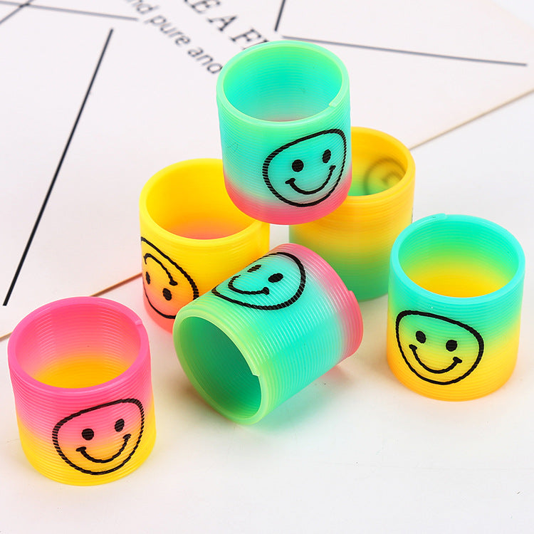 3 Pieces Smile Rainbow Spring Coil Plastic TOY