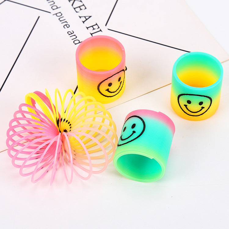 3 Pieces Smile Rainbow Spring Coil Plastic TOY