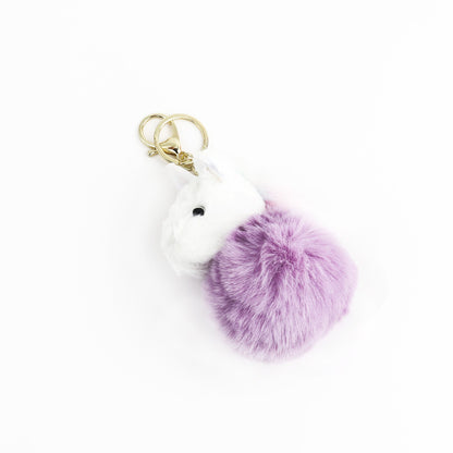 4pcs/pack Aromatherapy Fur Ball Unicorn Keychain