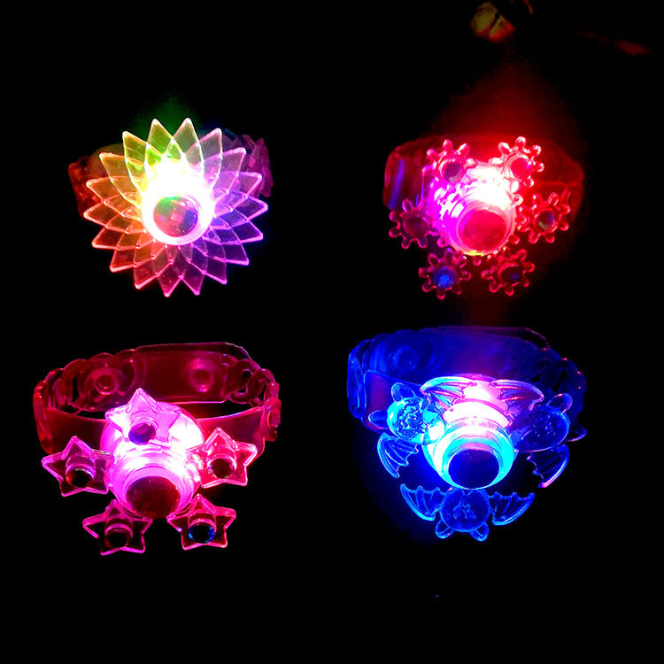 5 Pieces Creative Rotating LED Children's Luminous Plastic Toy