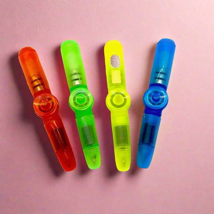 10 Pcs LED Luminous and Colorful Rotating Pressure Pen Toys