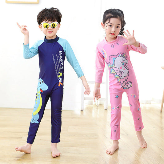 Wholesale Kids One Piece Surf Suit Polyester Swimwear