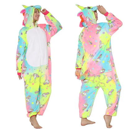 Adult Unicorn Onesie Glow in Dark pajamas and costumes