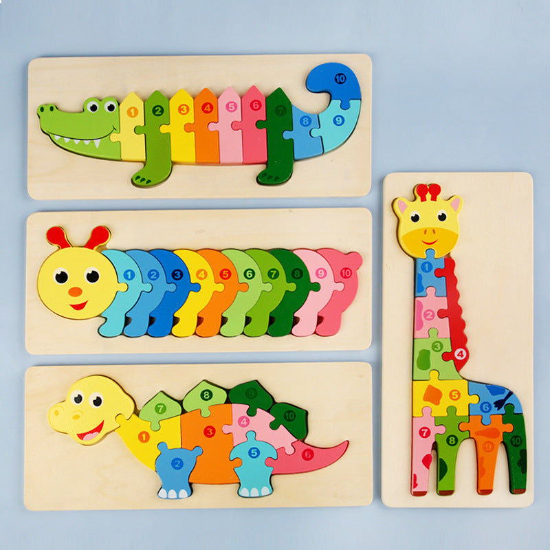 Wholesale Large Size Animal Puzzle Wooden TOY