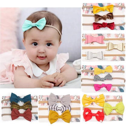 3 Pieces set cute bow headbands