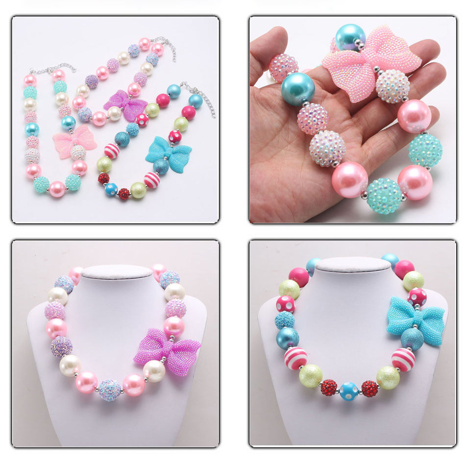 1 Pack Girl Beaded Necklace And Bracelet Wholesale