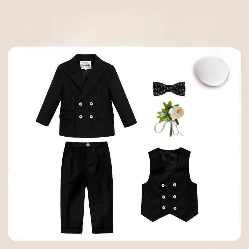 Wholesale of Boys' Polyester Solid Color Small Suit Sets