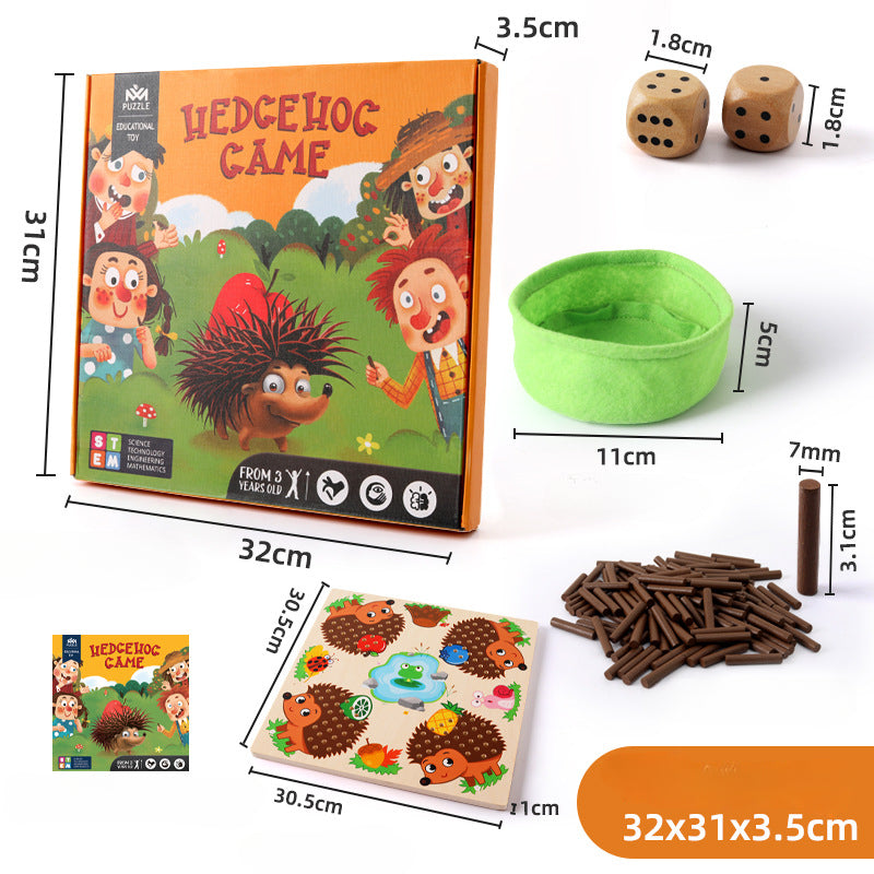 Wholesale of Wooden Puzzle Hedgehog Stick Game