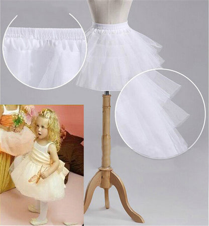 A-line 1 Hoop Kids Dress Short Petticoat