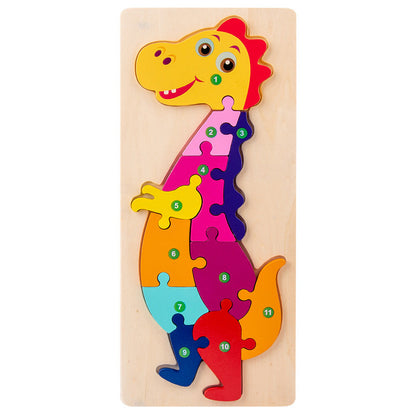 Wholesale Large Size Animal Puzzle Wooden TOY