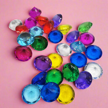 65Pcs Acrylic Imitation Diamond Kids Toys Gemstone Beads