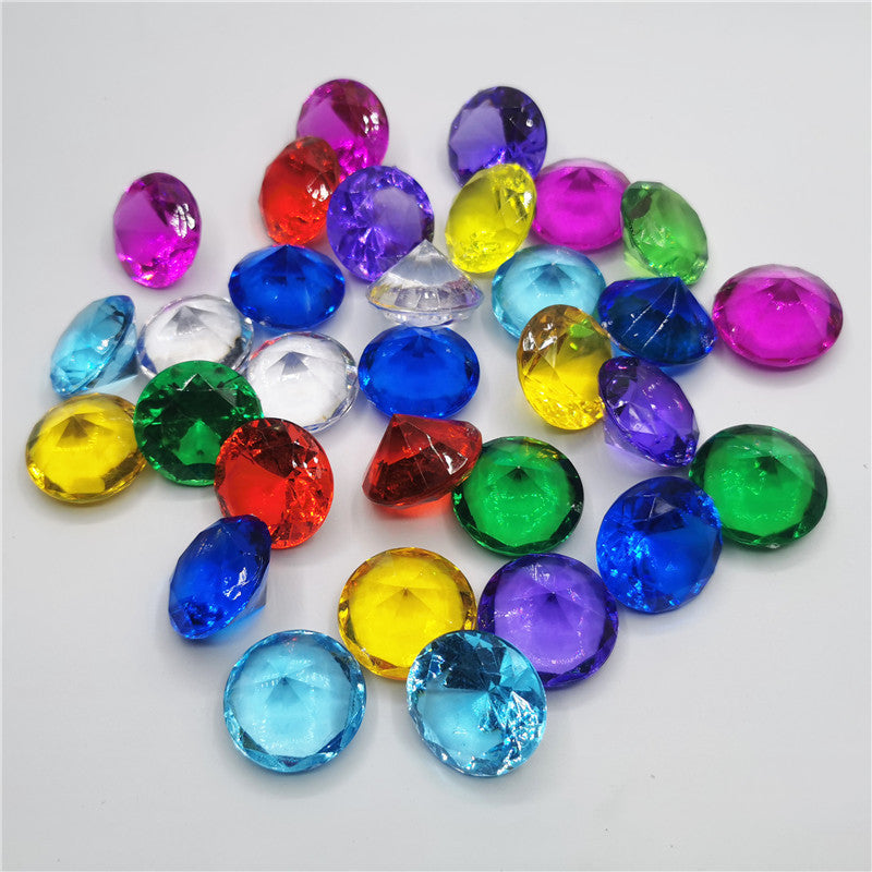 65Pcs Acrylic Imitation Diamond Kids Toys Gemstone Beads