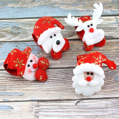 Wholesale Hot Stamping Christmas Gifts Children's Toys Christmas Bracelets Non-woven Snap Rings