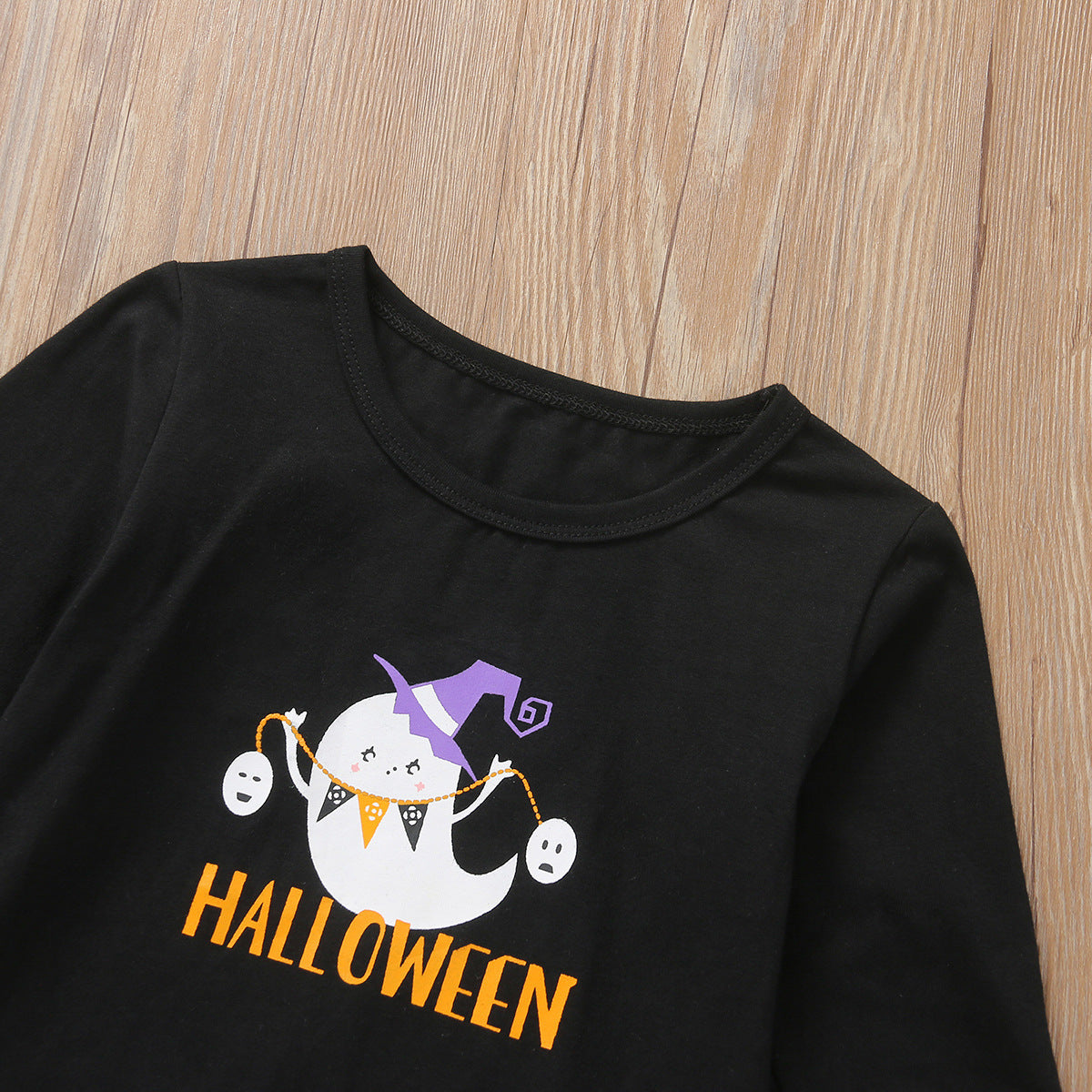 2 Pieces Set Kid Girls Halloween Tops And Cartoon Pants