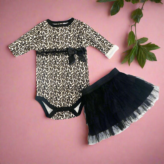 3 Pieces Set Baby Girls Skirts And Bow Headwear