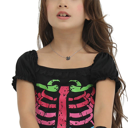 2 Pieces Set Girls Halloween Rainbow Print Dresses And Pants Wholesale 22062711