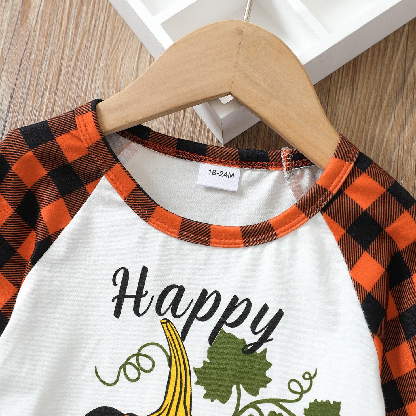 2 Pieces Set Baby Kid Girls Halloween Letters Color-blocking