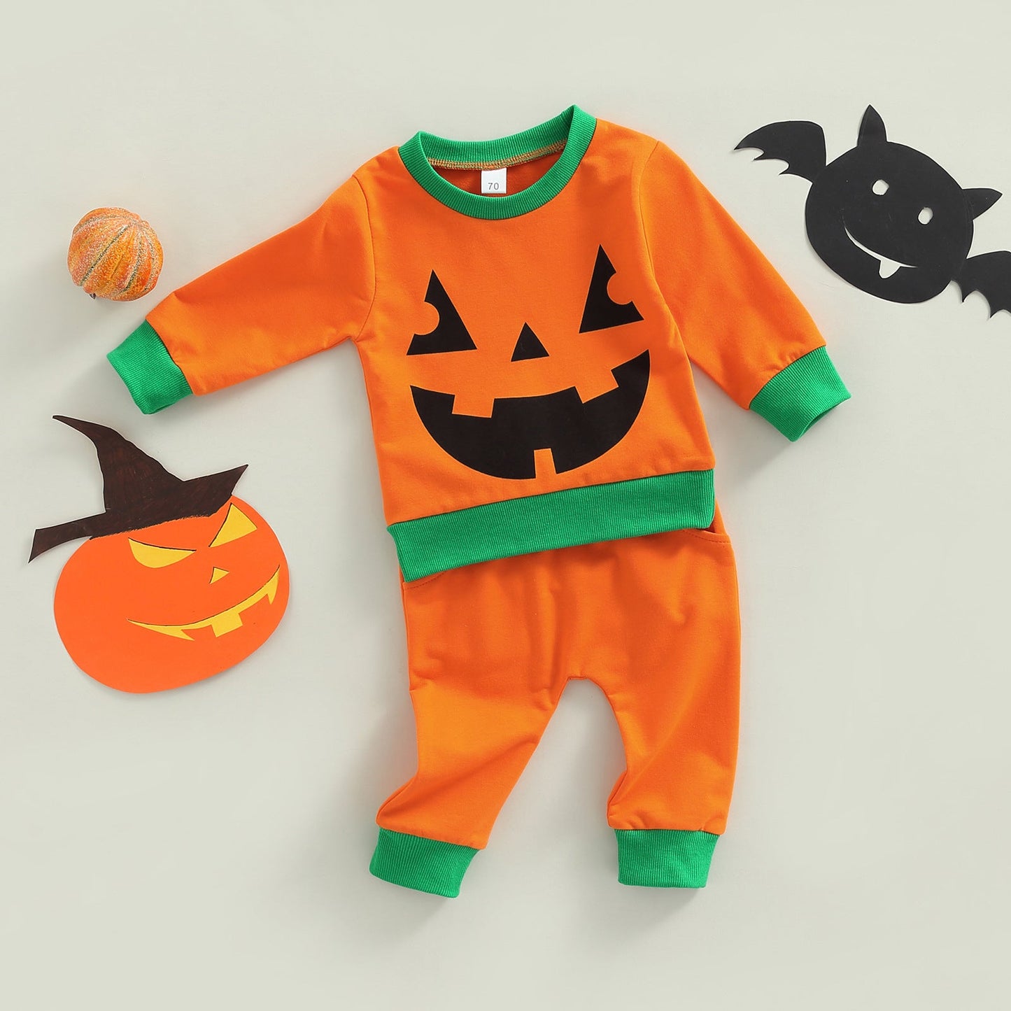 2 Pieces Set Baby Kid Unisex Halloween Tops And Pants