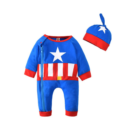 2 Pieces Set Baby Kid Boys Halloween Star Graphic Expression Tops And Pants Wholesale 220728506