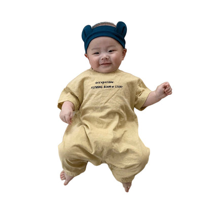 2 Pieces Set Baby Unisex Solid Color Headwear And Jumpsuits Wholesale 22082482