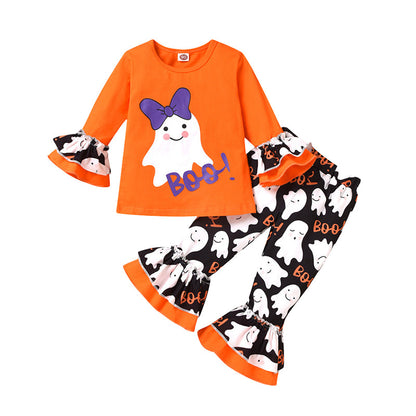 2 Pieces Set Baby Kid Girls Halloween Tops And Pants