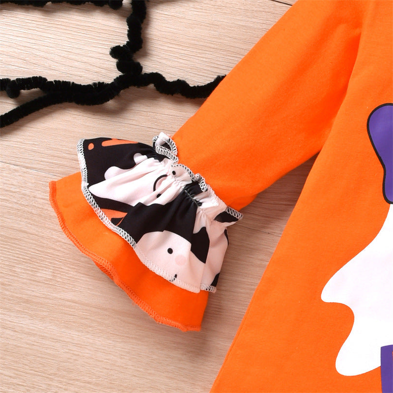 2 Pieces Set Baby Kid Girls Halloween Tops And Pants