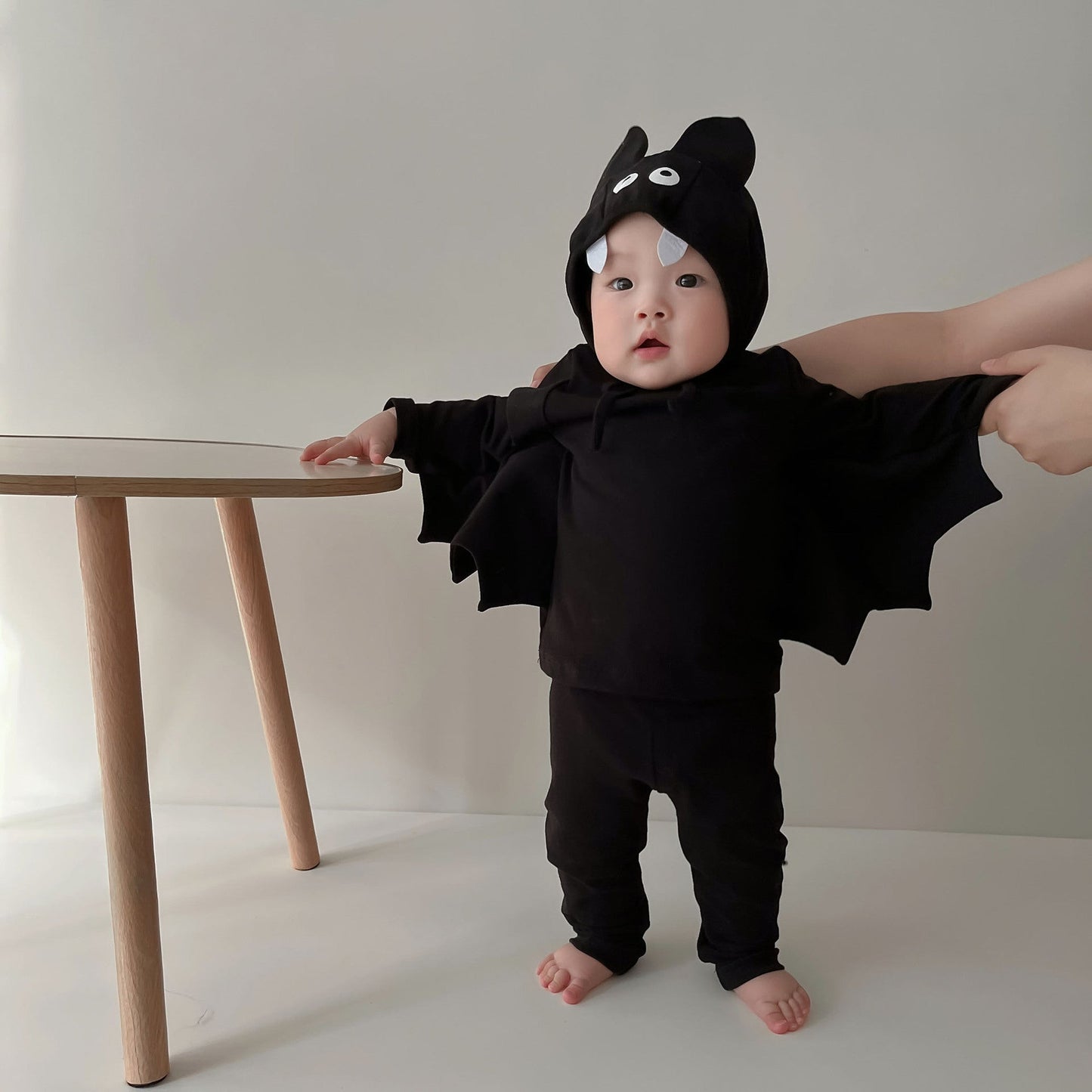 3 Pieces Set Baby Unisex Halloween Solid Color Cartoon Tops And Pants And Hats Wholesale 220922578