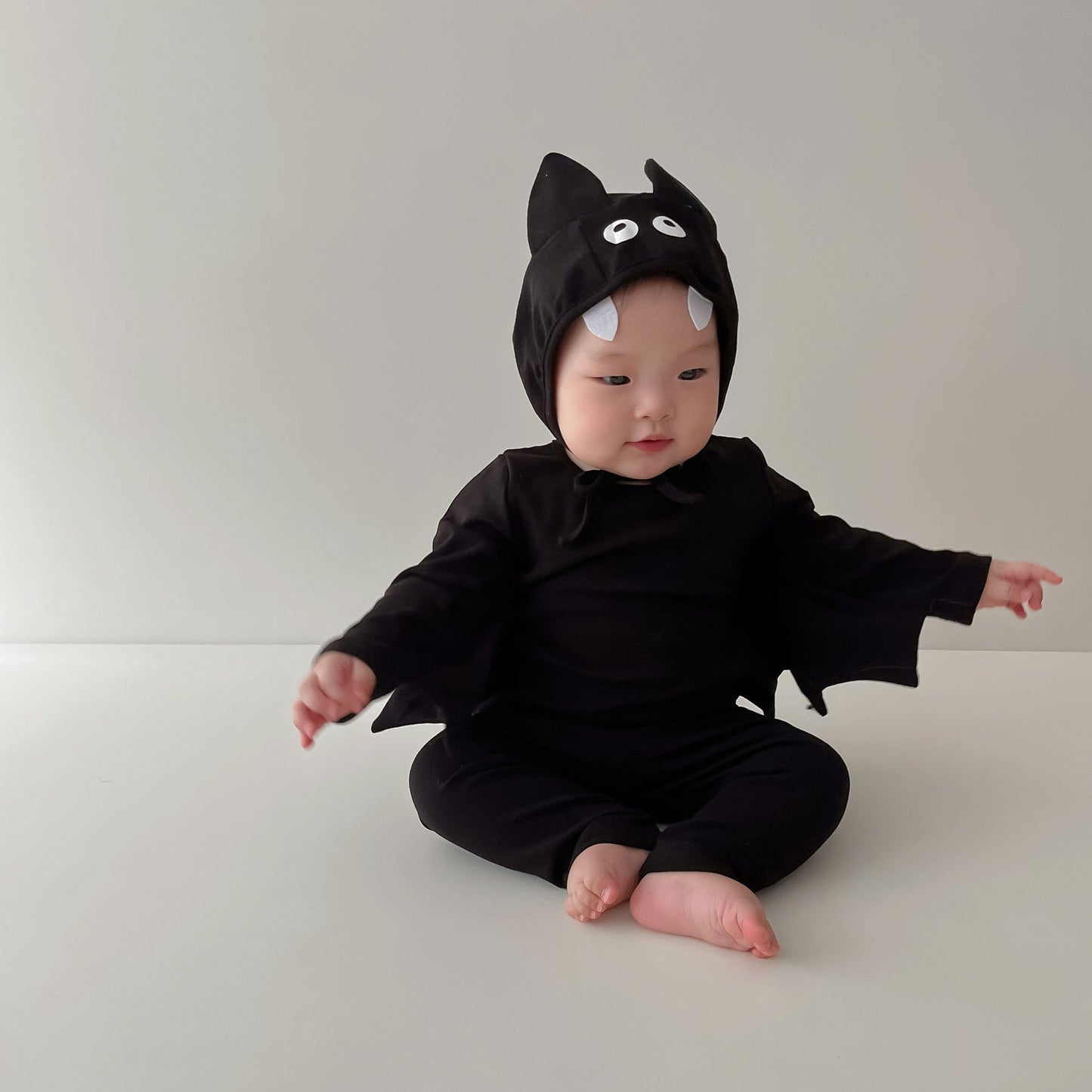 3 Pieces Set Baby Unisex Halloween Solid Color Cartoon Tops And Pants And Hats Wholesale 220922578