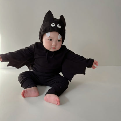 3 Pieces Set Baby Unisex Halloween Solid Color Cartoon Tops And Pants And Hats Wholesale 220922578