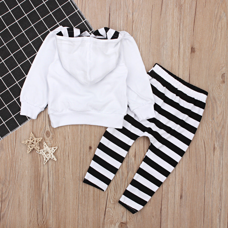 2 Pieces Set Baby Kid Halloween Tops And Striped Pants