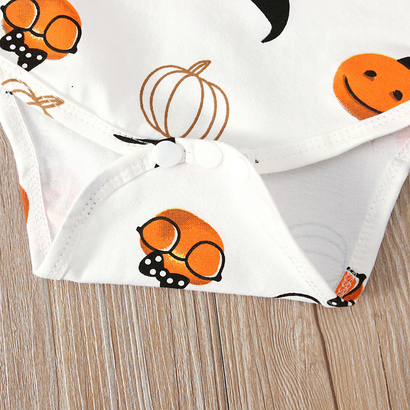 2 Pieces Set Baby Halloween Cartoon Rompers And Pants