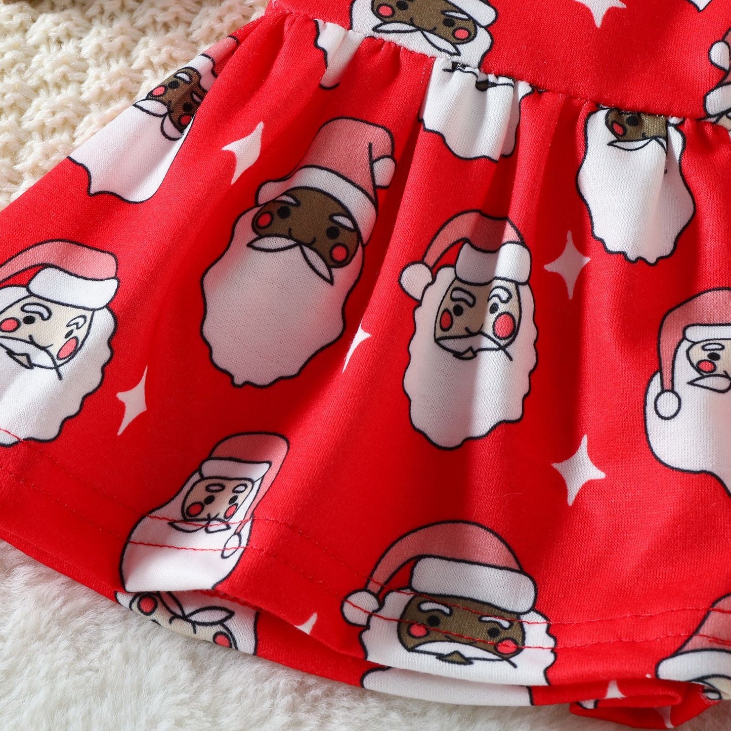 3 Pieces Set Kid Girls Christmas Tops Pants And Bow Headwear