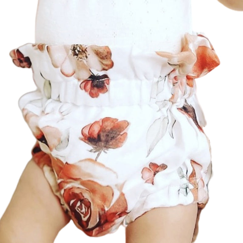 3 Pieces Set Baby Girls Solid Color Tops Flower Shorts And Bow Headwear Wholesale 221229199