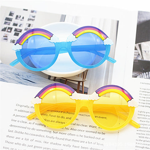 Wholesale PC Rainbow Cartoon Round Frame Kids Sunglasses