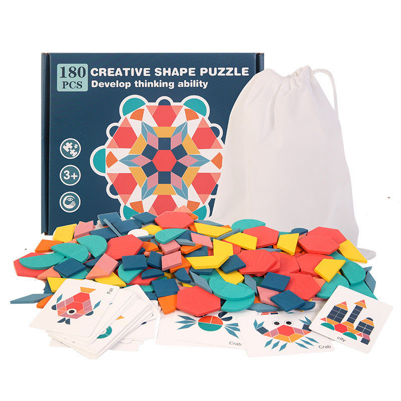 Wholesale of 155 Children's Early Childhood Education Puzzle Three-dimensional Pieces and 180 Creative Puzzle Toys, Wooden Puzzle Pieces