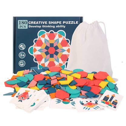 Wholesale of 155 Children's Early Childhood Education Puzzle Three-dimensional Pieces and 180 Creative Puzzle Toys, Wooden Puzzle Pieces