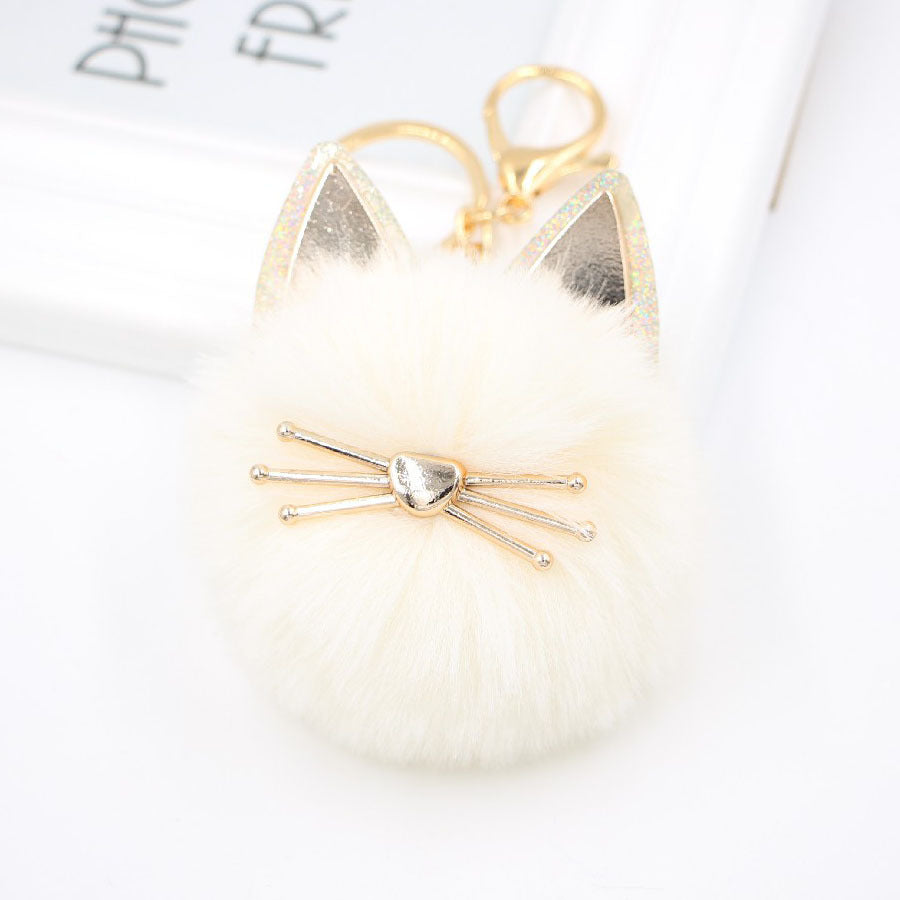 Artificial Fur Cat Fur Ball Key Chain