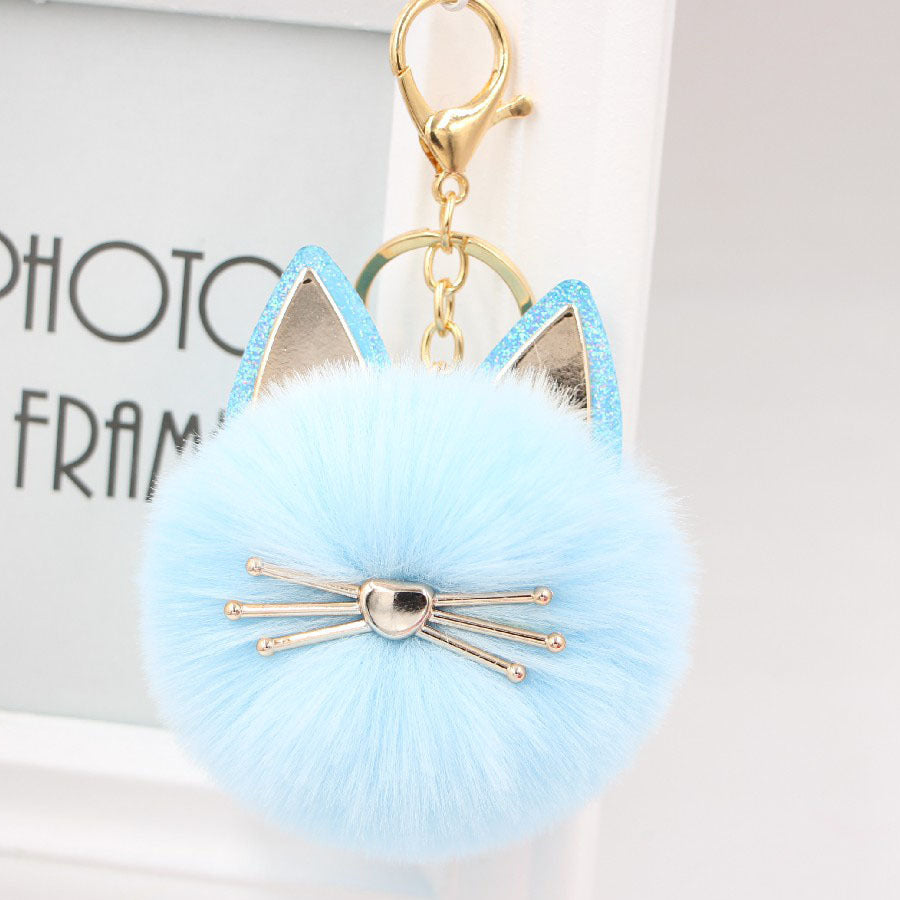 Artificial Fur Cat Fur Ball Key Chain