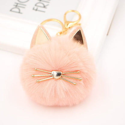 Artificial Fur Cat Fur Ball Key Chain