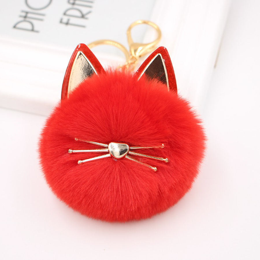 Artificial Fur Cat Fur Ball Key Chain