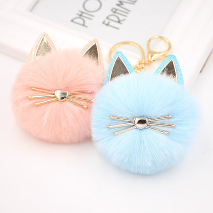 Artificial Fur Cat Fur Ball Key Chain